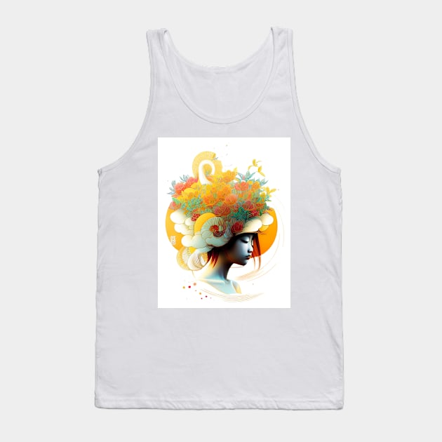 gold flowers Tank Top by Greenbubble